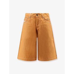 Walk In Paris Men Baggy Orange Denim Shorts